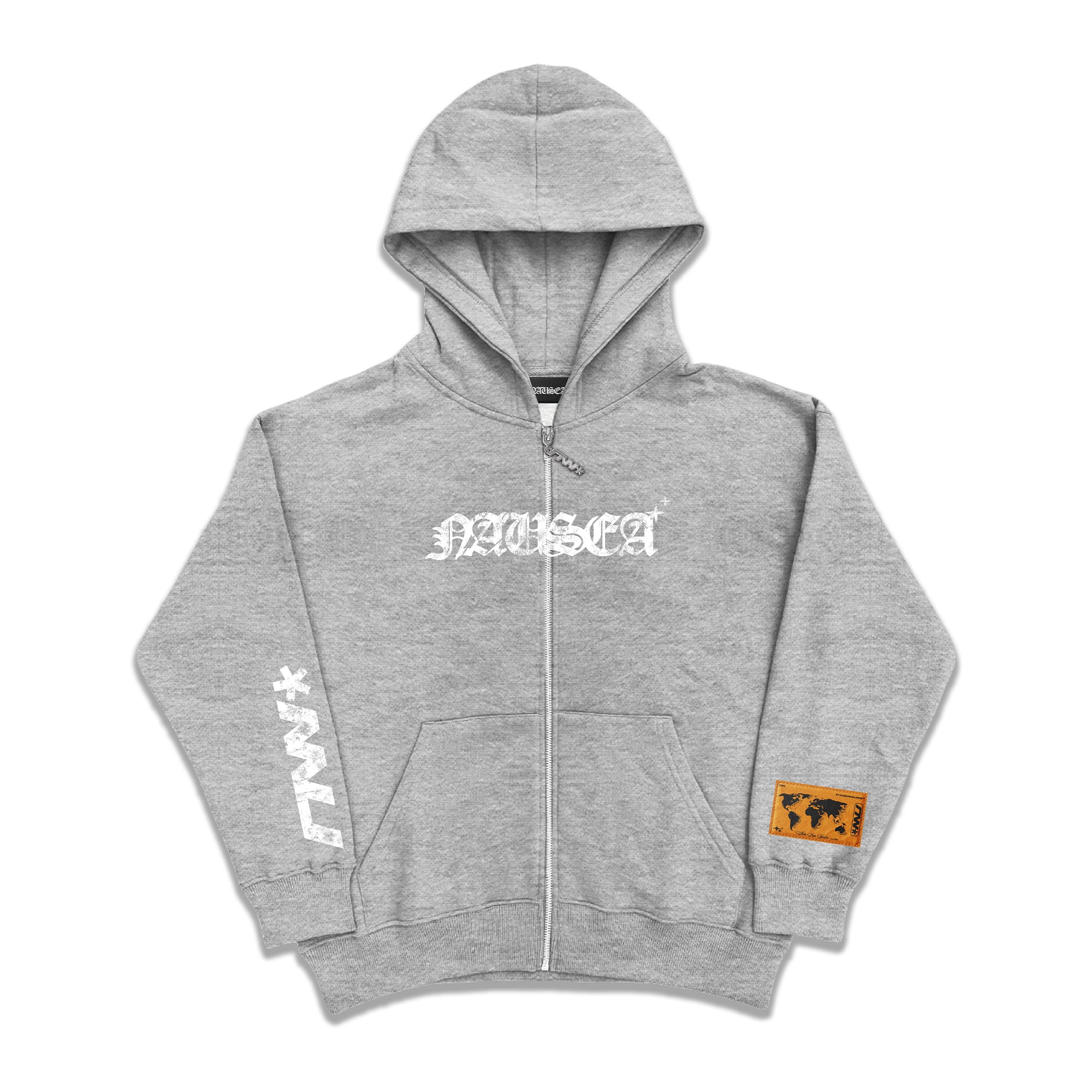 NW ZIP UP HOODIE (ASH GREY)